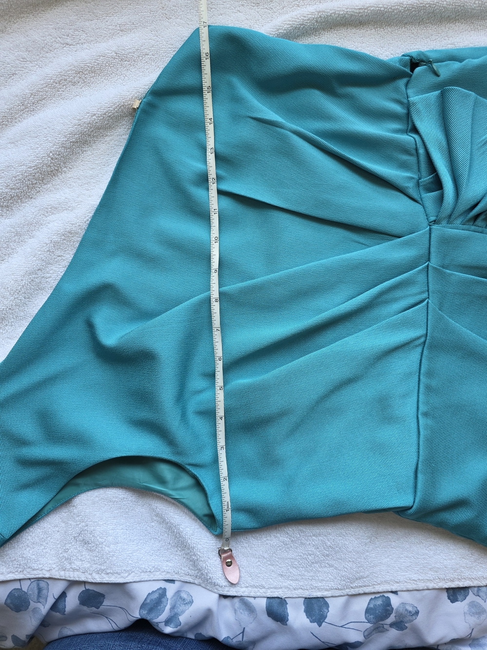 NWT BCBGeneration Teal One-Shoulder Ruffle Dress – Size 12 - Picture 14 of 16